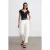 Dames Hoge Taille Wijde Pijpen Poplin Broek