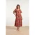 Smashed Lemon 24059 fuchsia midi jurk met jungle print |