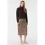 comma imitatieleren rok taupe