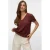 VERO MODA top crochet donkerrood