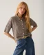 Summum Short Cardigan Soft Melange Knit 7s8019-70088 Vest 742 Taupe