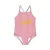Swim Essentials badpak met ruches roze/wit