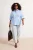 Trendyol Curve Dames Blauw Effen Lang Oversized Grote maten Overhemden