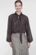 Geisha Blouse With Bow Tie 63601-14 Blouse 775 Brown