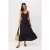 TRENDYOLMİLLA Dames Zwart Effen Midi Mouwloos Skater Jurken