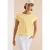 Cecil Dames Shirt met korte mouwen en rimpels in Geel