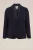 WE Fashion – Dames getailleerde jersey blazer met stretch –  Curve – Donkerblauw – Viscose – Plus Size