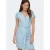 ONLY korte jurk light blue denim