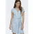 ONLY korte jurk light blue denim