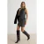 TRENDYOLMİLLA Dames Grijs Effen Kort / Mini Mouwloos Bodycon Jurken