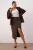 Trendyol Curve Dames Bruin Effen Midi Kokerrok- rok Grote maten Rokken