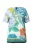 Ulla Popken Shirt  hemelsblauw / geel / mandarijn / wit