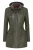 Groene, halflange parka met capuchon voor dames – Oakengates