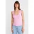 Geribbelde Mouwloze Cami Blouse