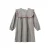 Copenhagen Colors geruite midi jurk met ruches – grijs/wit