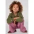 Jubel oversized sweater Moon Flowers olijfgroen/roze
