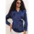 Dames Satin Strik-Voorkant Shirt