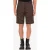 Moschino Allover Logo Jacquard Nylon Shorts Dark Brown