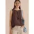 Blouse met split in de hals en bandjes