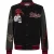 Varsity Bomber With Leather Sleeves Devil Skull