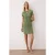 TRENDYOLMİLLA Dames Kaki Effen Kort / Mini Kort Casual Bodycon Jurken