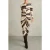 Reiss Printed Ruched Jersey Dress Neutral/navy