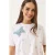 Geborduurd T-shirt met ronde hals