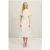 LK Bennett Sadie Crepe Midi Dress Ivory