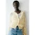 Mango gebreid vest met wol – geel