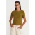Vrouwen Geribbelde Crop T-shirt