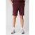 Shoeby relaxed regular waist sweatshort donkerrood met ingebreid patroon