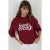 Geprinte Crew Neck Lange Mouw Verhoogde Sweatshirt