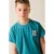 Tumble ’n Dry T-shirt met backprint petrol