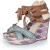 Stuart Weitzman etnisch bedrukte sandalen met sleehak