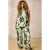 Zhenzi wide leg high waist gebloemde broek lichtgroen