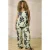 Zhenzi wide leg high waist gebloemde broek lichtgroen