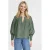 Anytime blouse met V-hals donkergroen
