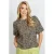 FLURESK top met panterprint zwart