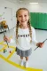 TRENDYOLKIDS Meisjes Ecru Slogan Midi Lang Casual Recht Jurken