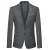 Donkergrijze blazer Blazer met twee knopen
