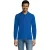 SOLS Heren Perfect Effen Piqué Poloshirt met Lange Mouwen (Koningsblauw)