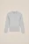 WE Fashion – Meisjes geribd T-shirt – Lichtgrijs – Katoen –