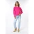 EsQualo Sweater Embroidery Anglaise Fuchsia