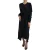 Rozen Detail Midi Jurk Lange Mouwen
