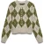 Vero Moda vmhalo ls o-neck argyle cardigan bo 10349316 birch pattern sphagnum
