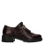 Manfield chunky leren loafers met franjes – donkerbruin