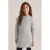 WE Fashion korte jurk rib gebreid grijs melange