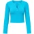 TRENDYOLMİLLA Dames Turquoise Effen Driekwart mouw Getailleerd Blouses