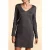 ICode Black Dress With Metallic Gold Stripes