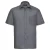 Russell Collection Heren Poplin Easy-Care overhemd met korte mouwen (Konvooi Grijs)